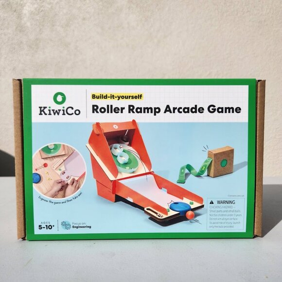 NEW KiwiCo. Kiwi Co. Marble Roller Ramp Arcade Game Pinball Machine Physics Sci - Picture 1 of 8